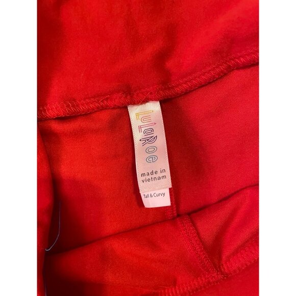 LuLaRoe Red Leggings - Picture 4 of 5